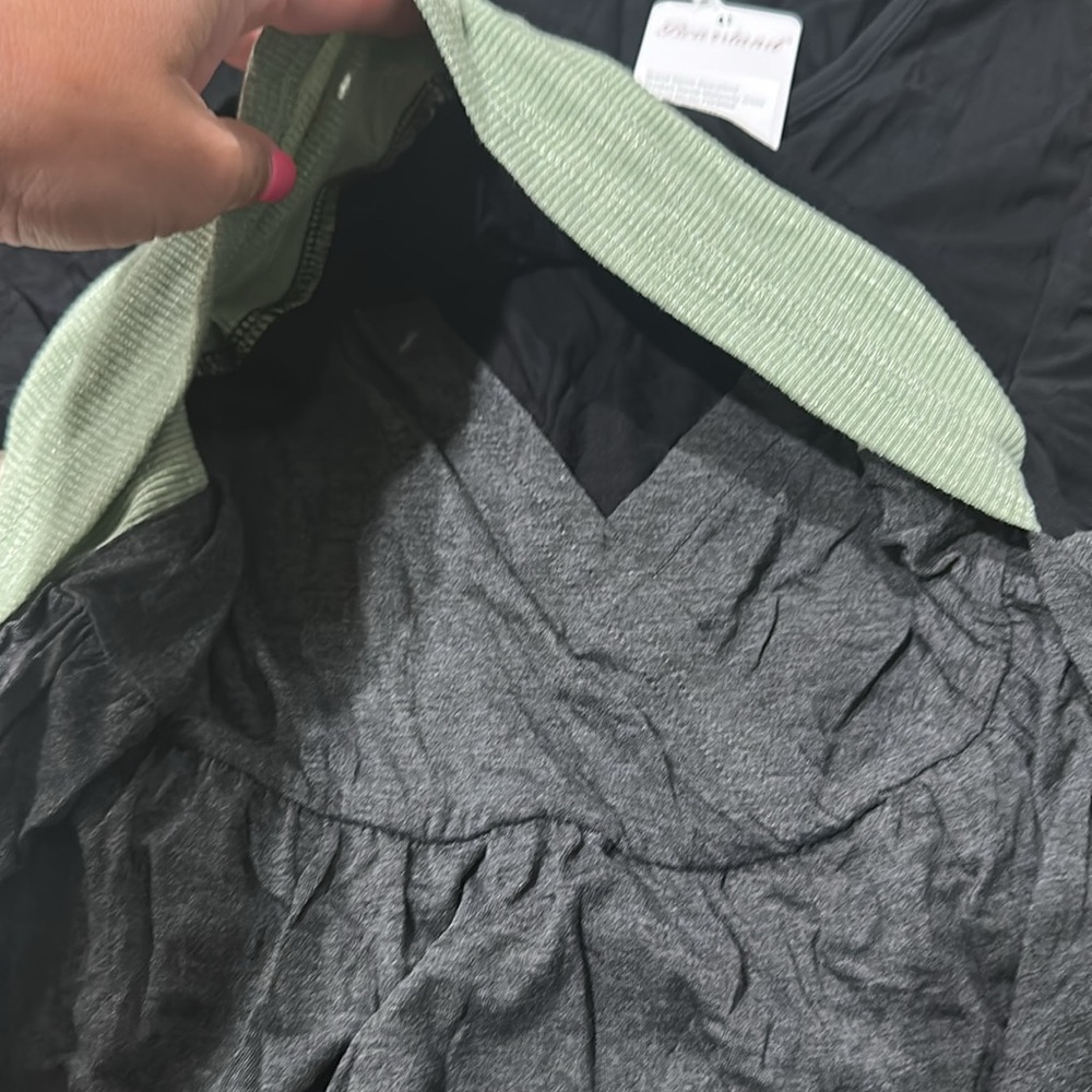 Black and Gray Colorblock Dress - breastfeeding dress - small - Picture 2 of 3